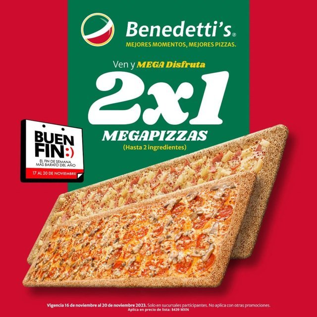 Promociones Buen Fin 2023 en Benedettis