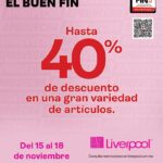Descuentos Buen Fin 2024 en Liverpool Hasta 40% de descuento